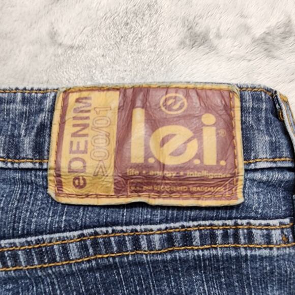 Vintage LEI Jeans Womens 11 Juniors Blue Mid Rise Bootcut Stretch Denim Casual - Picture 6 of 15